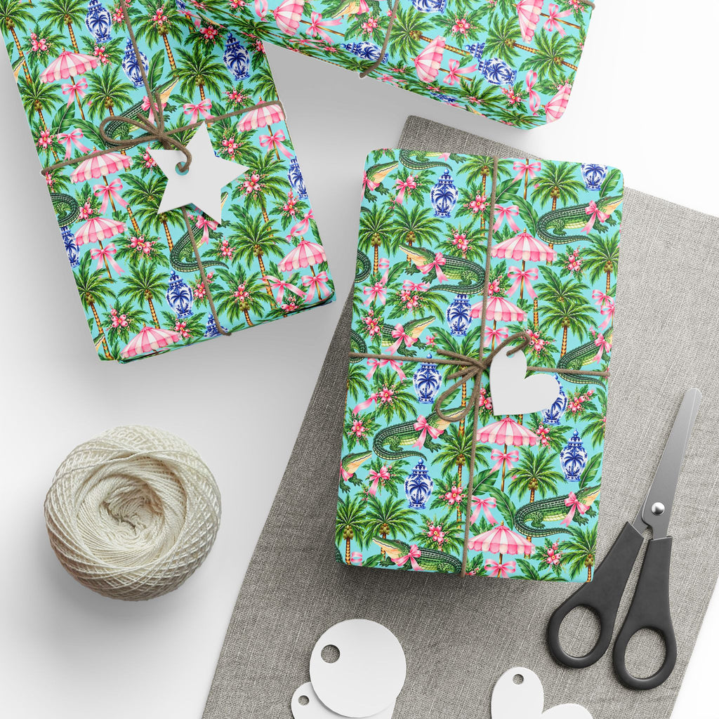 Palm Beach Crocodile Wrapping Paper