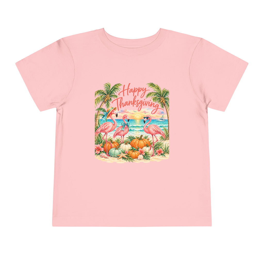 Happy Thanksgiving Flamingo Toddler T-Shirt