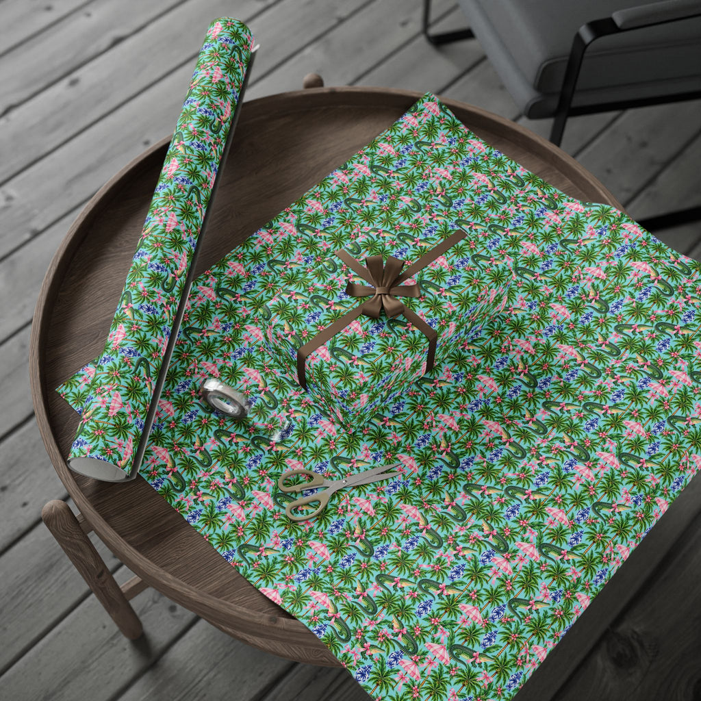 Palm Beach Crocodile Wrapping Paper