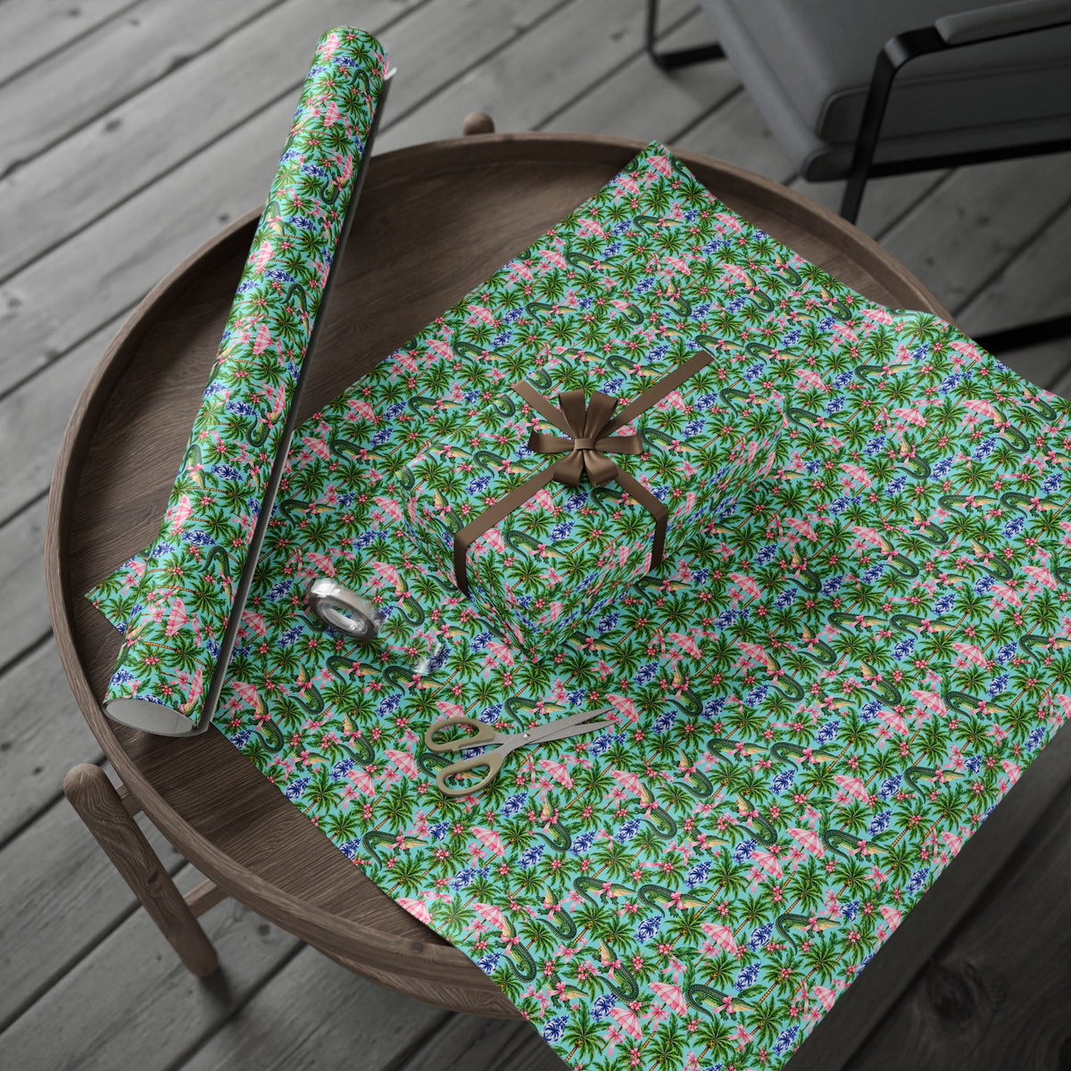 Palm Beach Crocodile Wrapping Paper